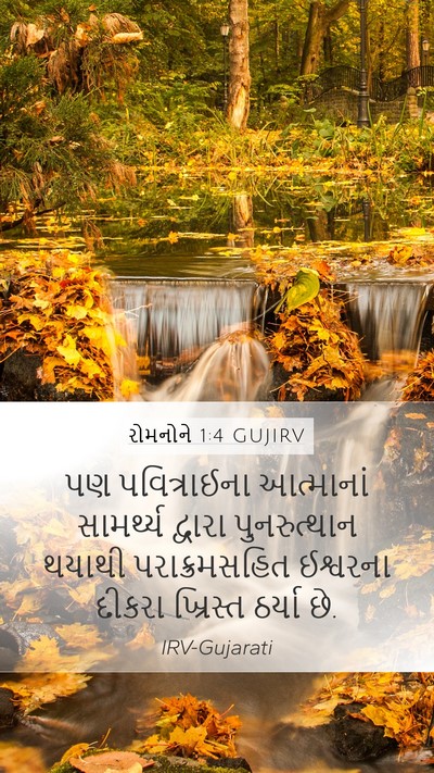 રોમનોને 1:4 GUJIRV Bible Verse Image