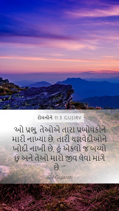 રોમનોને 11:3 GUJIRV Bible Verse Image