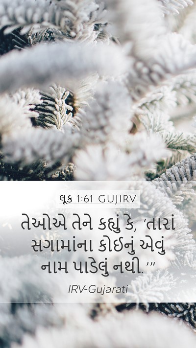 લૂક 1:61 GUJIRV Mobile Phone Wallpaper - તેઓએ તેને કહ્યું - Mobile Bible Verse Wallpaper
