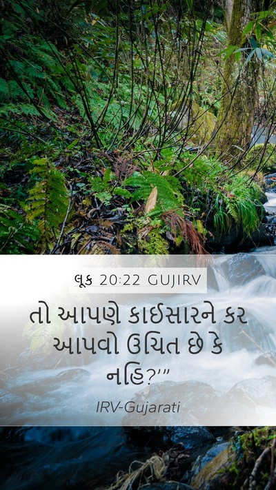 લૂક 20:22 GUJIRV Mobile Phone Wallpaper - તો આપણે કાઈસારને - Mobile Bible Verse Wallpaper