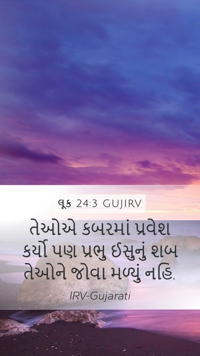 લૂક 24:3 GUJIRV Bible Verse Image