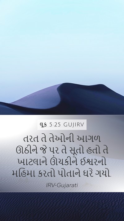 લૂક 5:25 GUJIRV Bible Verse Image