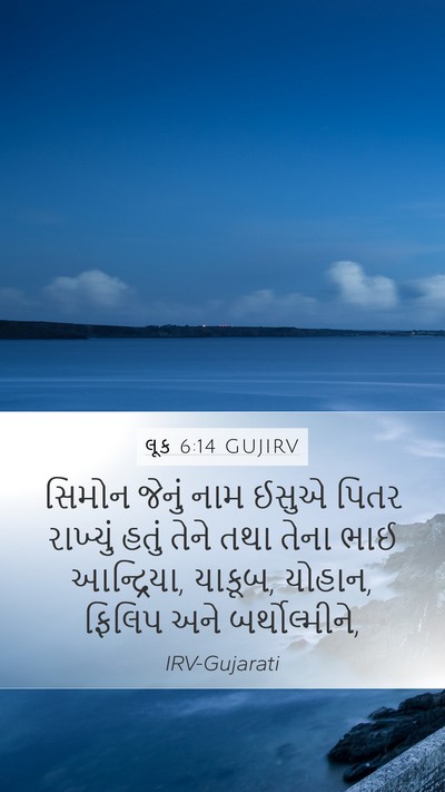 લૂક 6:14 GUJIRV Bible Verse Image
