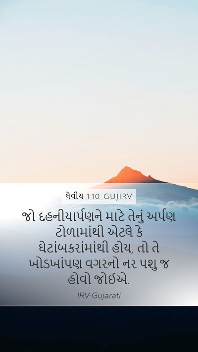 લેવીય 1:10 GUJIRV Bible Verse Image