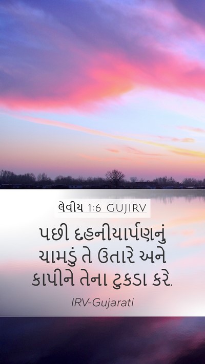 લેવીય 1:6 GUJIRV Mobile Phone Wallpaper - પછી દહનીયાર્પણનું - Mobile Bible Verse Wallpaper