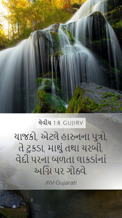 લેવીય 1:8 GUJIRV Mobile Phone Wallpaper - યાજકો, એટલે - Mobile Bible Verse Wallpaper