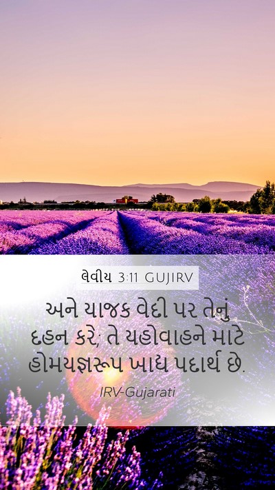 લેવીય 3:11 GUJIRV Mobile Phone Wallpaper - અને યાજક વેદી પર - Mobile Bible Verse Wallpaper