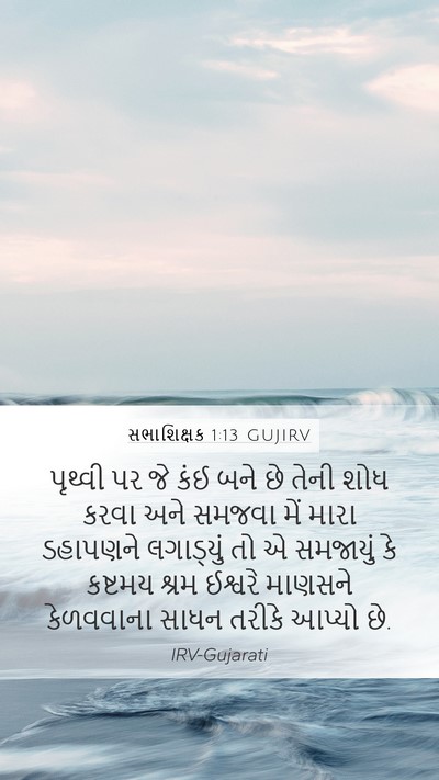 સભાશિક્ષક 1:13 GUJIRV Bible Verse Image