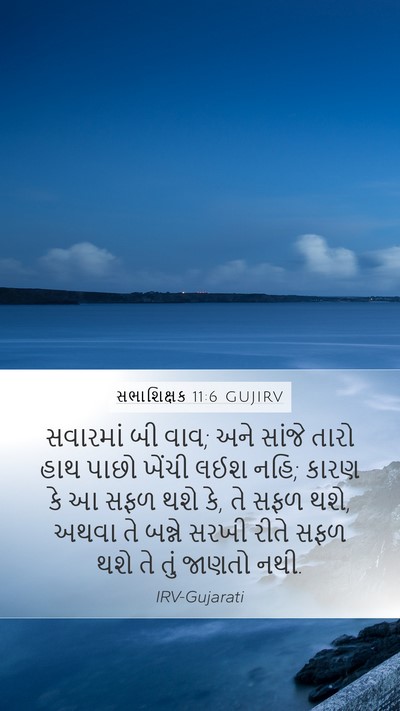 સભાશિક્ષક 11:6 GUJIRV Bible Verse Image