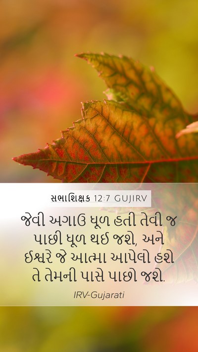 સભાશિક્ષક 12:7 GUJIRV Bible Verse Image