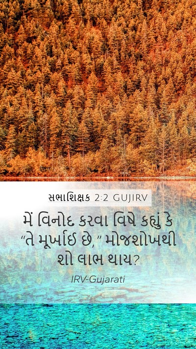સભાશિક્ષક 2:2 GUJIRV Bible Verse Image