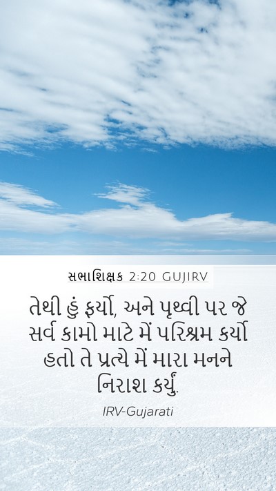 સભાશિક્ષક 2:20 GUJIRV Bible Verse Image