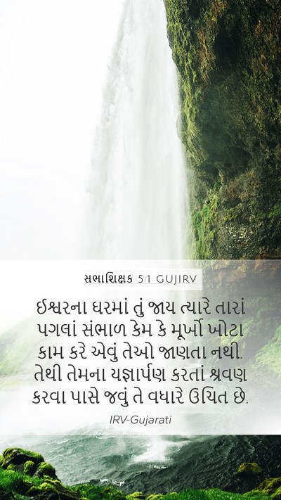 સભાશિક્ષક 5:1 GUJIRV Bible Verse Image