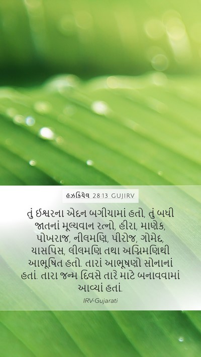 હઝકિયેલ 28:13 GUJIRV Bible Verse Image