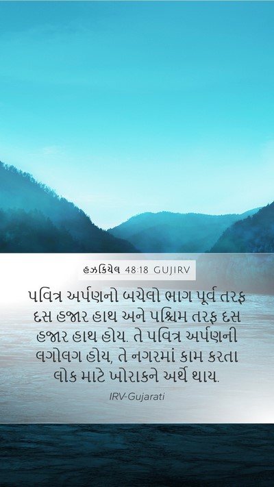 હઝકિયેલ 48:18 GUJIRV Bible Verse Image