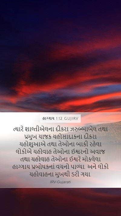 હાગ્ગાય 1:12 GUJIRV Bible Verse Image