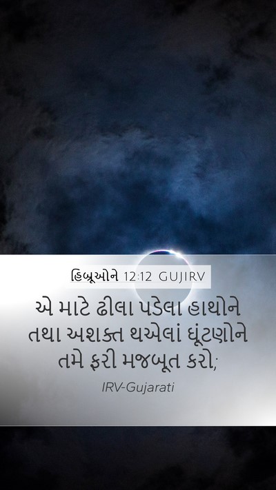 હિબ્રૂઓને 12:12 GUJIRV Bible Verse Image