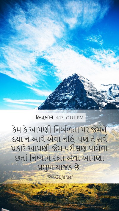હિબ્રૂઓને 4:15 GUJIRV Bible Verse Image