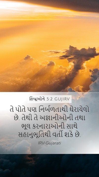 હિબ્રૂઓને 5:2 GUJIRV Bible Verse Image