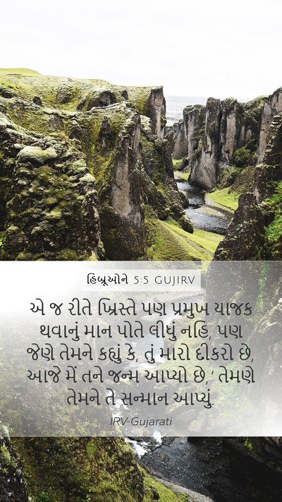 હિબ્રૂઓને 5:5 GUJIRV Bible Verse Image