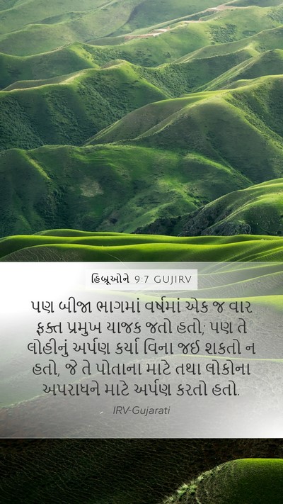 હિબ્રૂઓને 9:7 GUJIRV Bible Verse Image